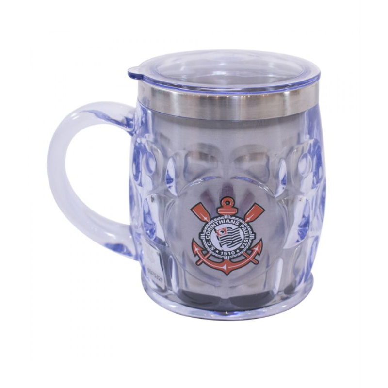 QH021Z-1-B | Caneca Térmica Com Tampa 500ml - Corinthians