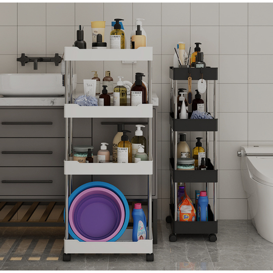 Organizador Móvel Com 4 Prateleiras Para Diversos Itens Com Rodinha P, M, G ou Kit 3 em Oferta na Shopee