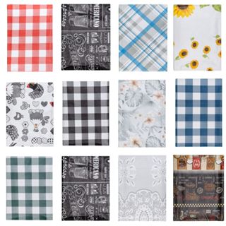 Toalha de Mesa de Plástico Térmica Para 4 6 8 e 10 Lugares Grossa Várias Estampas PVC Decoração Cozinha