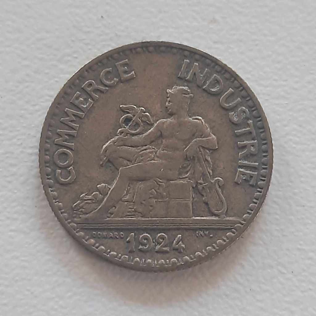 Moeda 50 Centimes 1924 França
