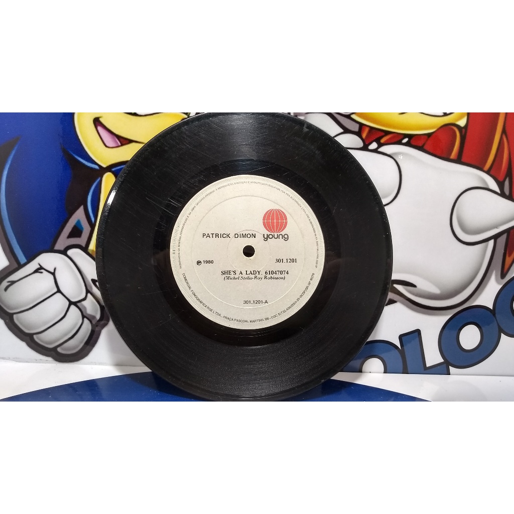 Compacto Vinil Patrick Dimon - She's A Lady - 1980 - Young
