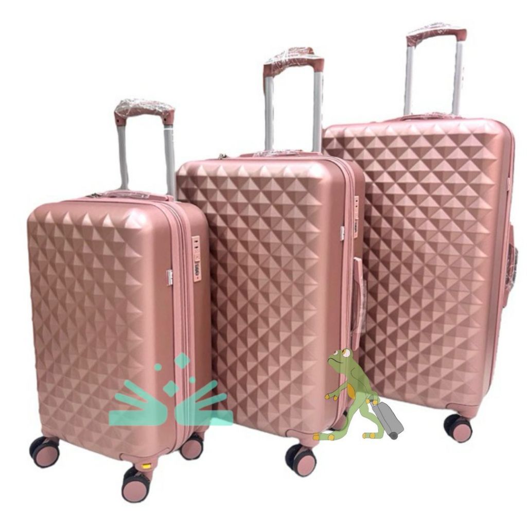 Mala Para Viagem Kit 3 Peças Bordo + Média + Grande Diamond 78 cmm de altura grande Rodas Giratórias 360°;Envio Imediato