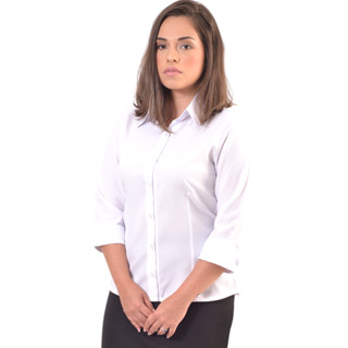 Blusa manga 3/4 camisete social escritório moda casual blusa direto do fabricante
