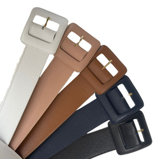 Cinto Feminino COURO LEGÍTIMO Fivela Quadrada Largura 5cm