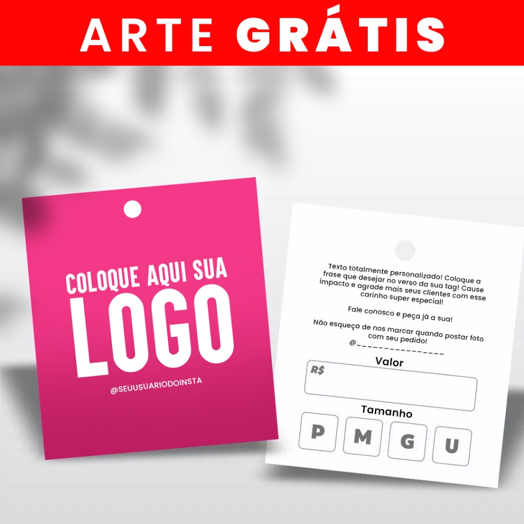 1000 MINI TAG - Totalmente Personalizada! Para roupas, lembranças, produtos, etc!