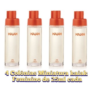 4 Miniatura Colônia Kaiak Feminino Natura 25ml cada