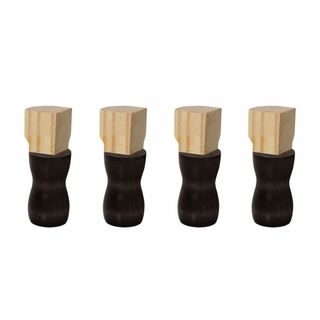 Kit Pés Madeira Marrom Com 4 Unidades Madalena em Oferta na Shopee