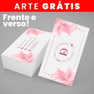 1000 Cartões De Visita | Frente E Verso Colorido -250GR em Oferta na Shopee