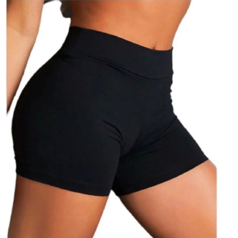 kit 3 Short Academia Feminino, Shot Legging Suplex  Cós Alto - Não Fica Transparente