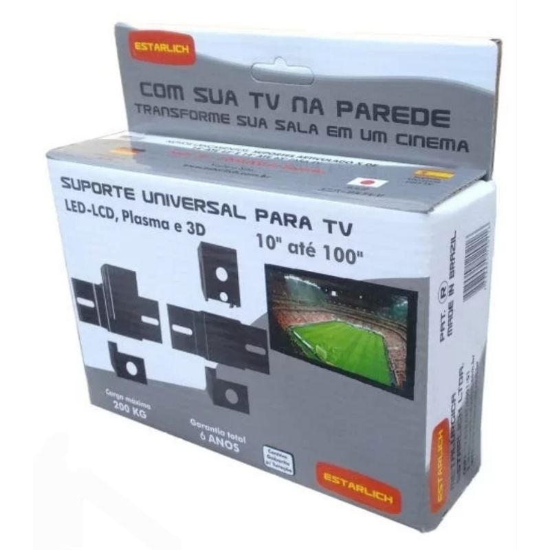 Suporte Tv Fixo Universal 10" A 105" 2222 Preto Definity em Oferta na Shopee