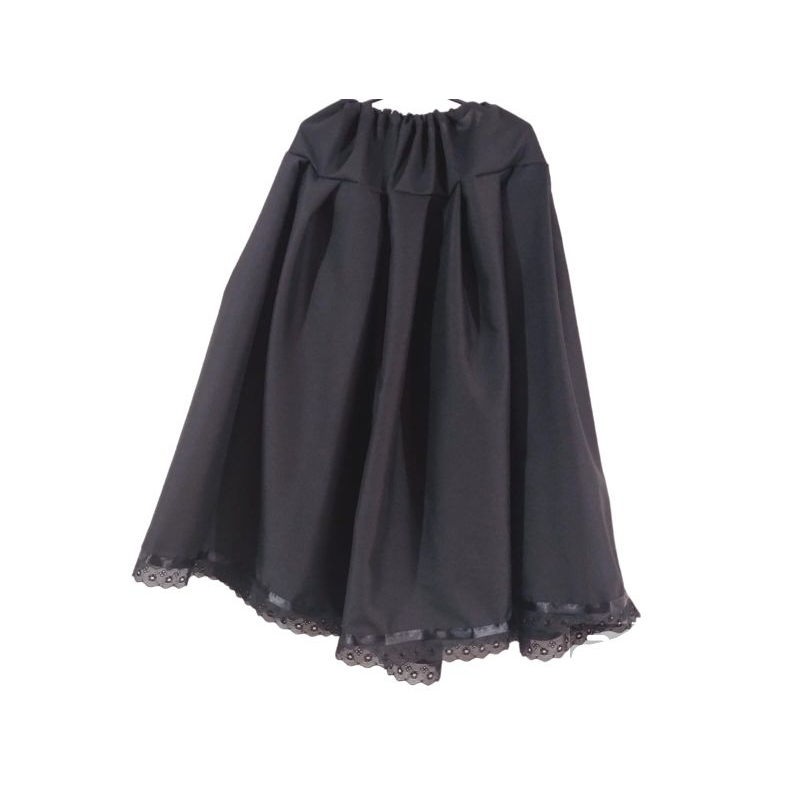 saia preta umbanda e candomblé de microfibra com acabamento / saia de pombo gira  roupa de umbanda em Oferta na Shopee