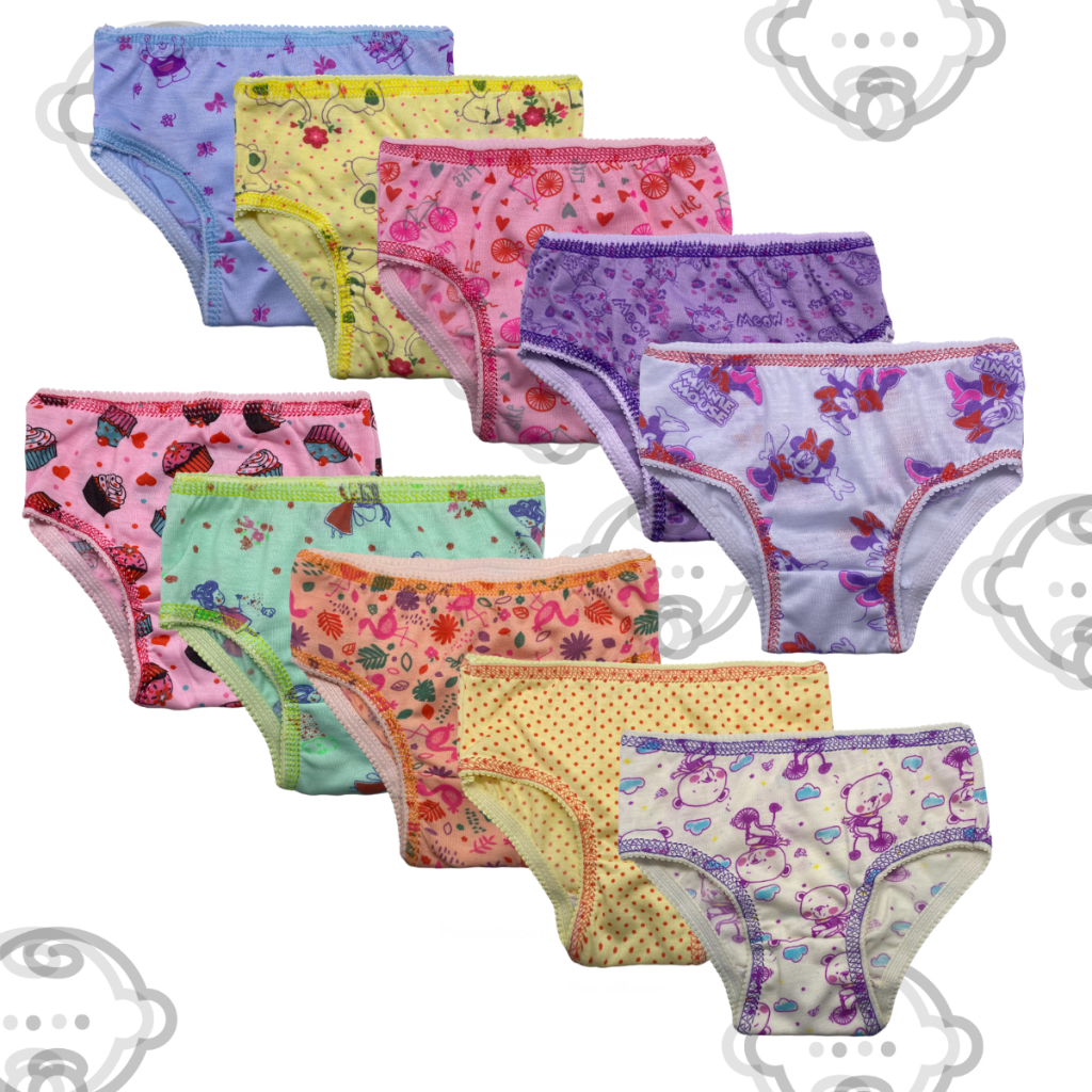 Kit 10 calcinha infantil menina para criança