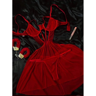 Linegrie Sexy Dama de Vermelho + Algema de Luxo