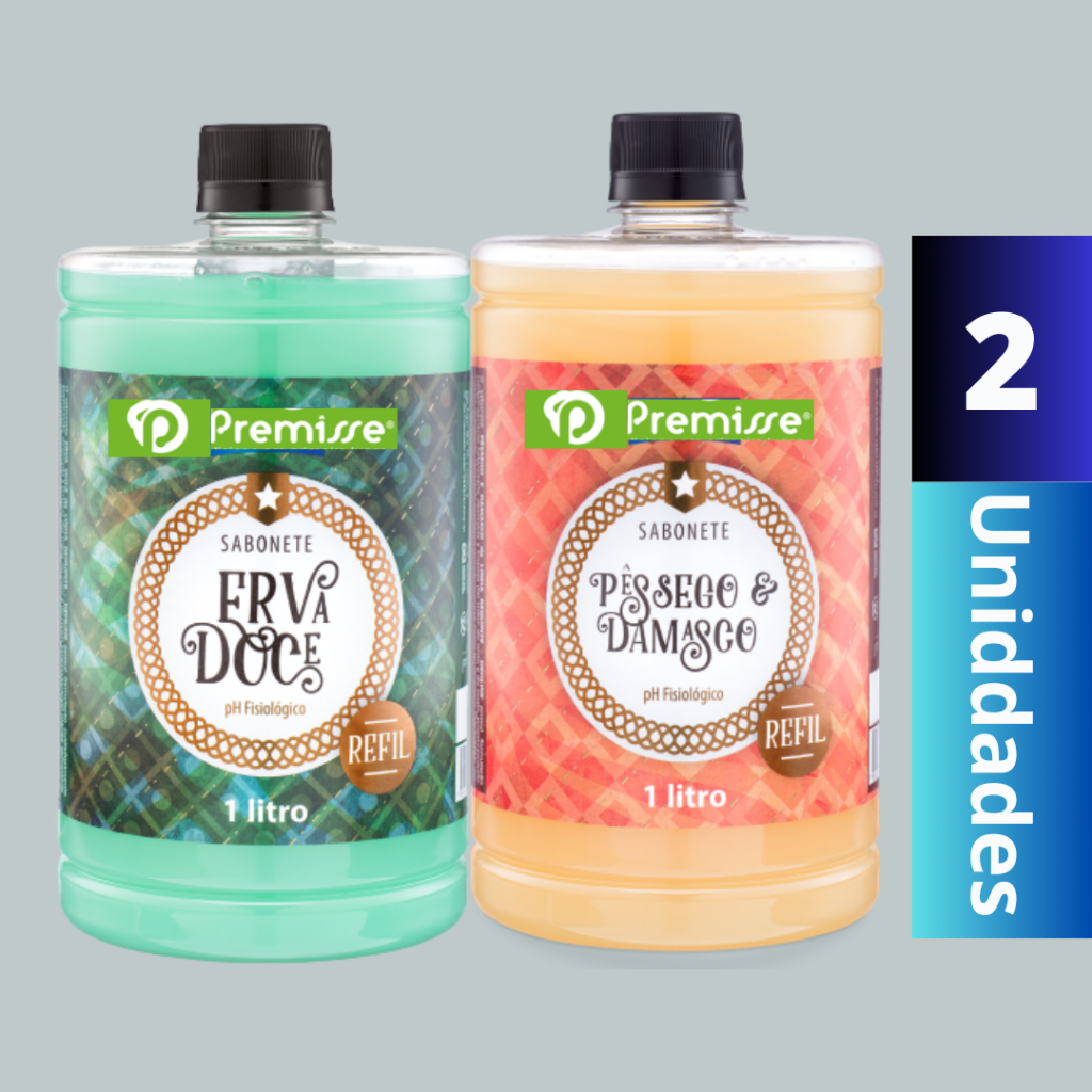 2x Sabonete Líquido Premisse Linha Requinte / Refil de 1 Litro em Oferta na Shopee
