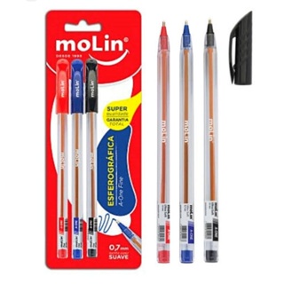 Kit de Canetas Esferográficas - Molin - Paper Mate - Compactor - NewPen - Blister em Oferta na Shopee