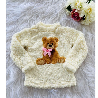 CASACO Bebê ANTI ALÉRGICO / Infantil TEDDY Carneirinho com Laço