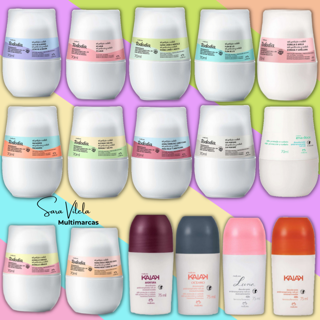 Desodorante antitranspirante roll-on Natura - 48h de proteção em Oferta na Shopee