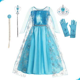 Vestido Fantasia Frozen Aniversario Luxo com Acessorios em Oferta na Shopee