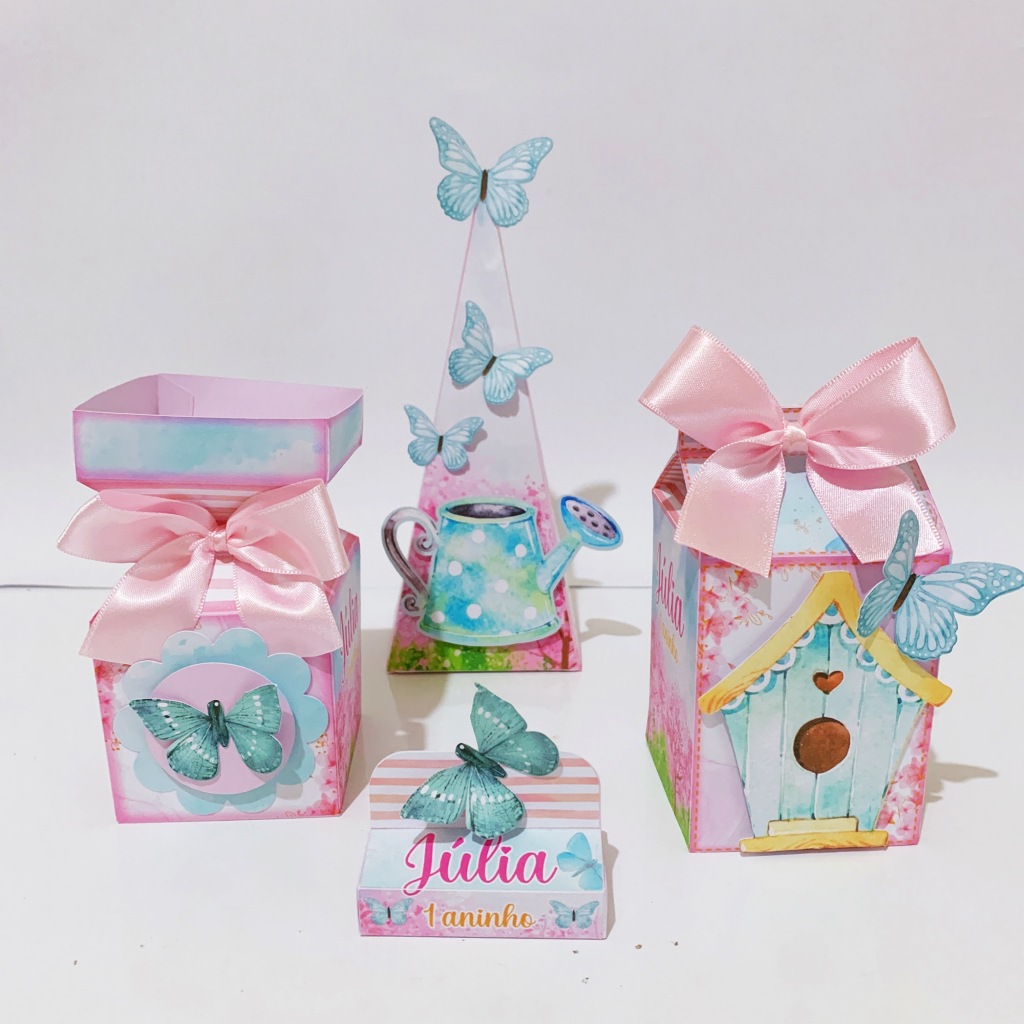 kit Festa Lembrancinhas Personalizadas Jardim Encantado - Caixinhas Personalizadas - Papelaria Personalizada