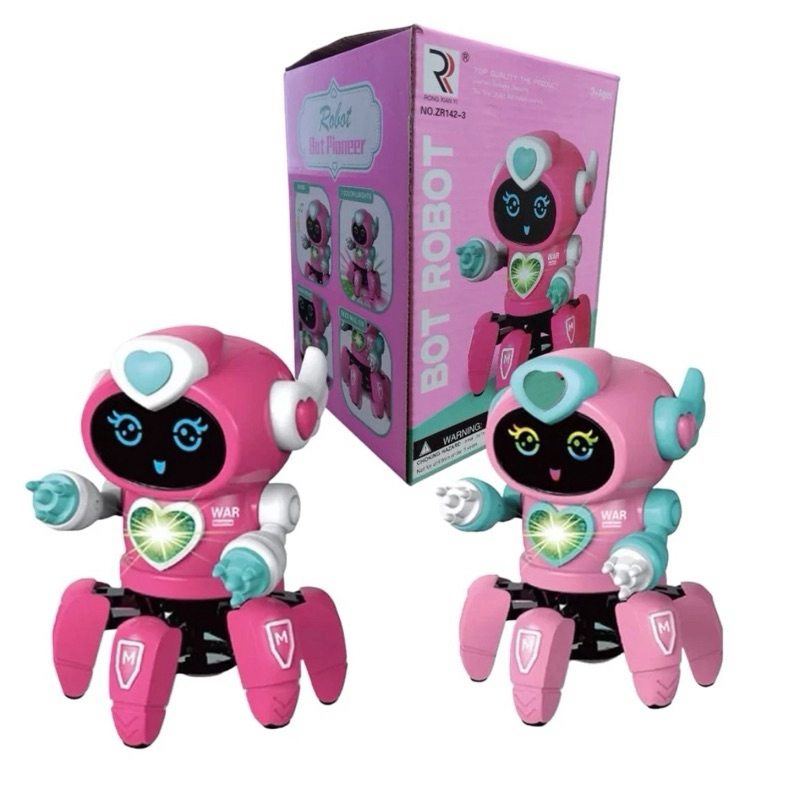 Robô Aranha Infantil Robô Dançante com Som e Luz
