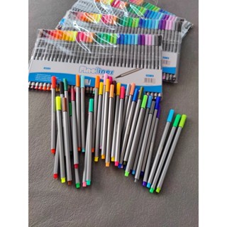 Kit de canetas com 12/24 cores Fine Line Coloridas Ponta Fina 0.4 mm Fineliner Marker
