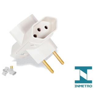 Adaptador de Tomada 3 PINOS Benjamin Formato T de 10A Universal