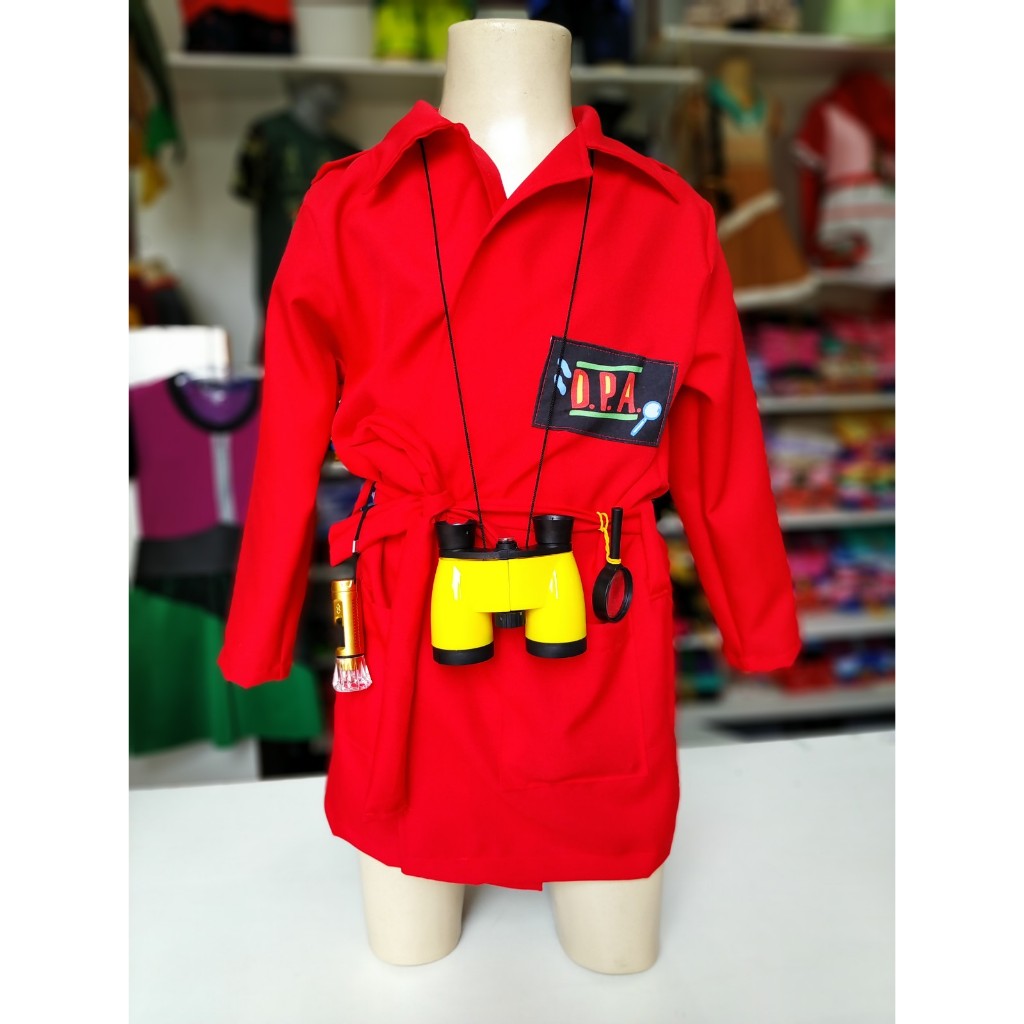 Imagem Jaleco Capa DETETIVES DO PREDIO AZUL + BINÓCULO, LANTERNA E LUPA