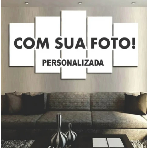 Quadro Decorativo Personalizado Com Foto 120x60 Mosaico 5 Peças em Oferta na Shopee