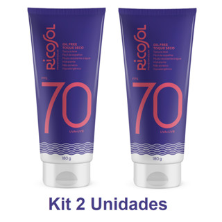 Ricosol Kit 2 Protetor Solar Corporal FPS 70 Toque Seco 180g