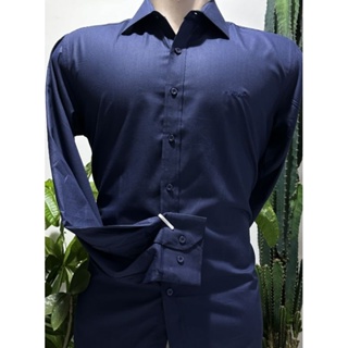 camisa social manga longa lisa Tecido Fiofio  passa fácil fábrica china em Oferta na Shopee