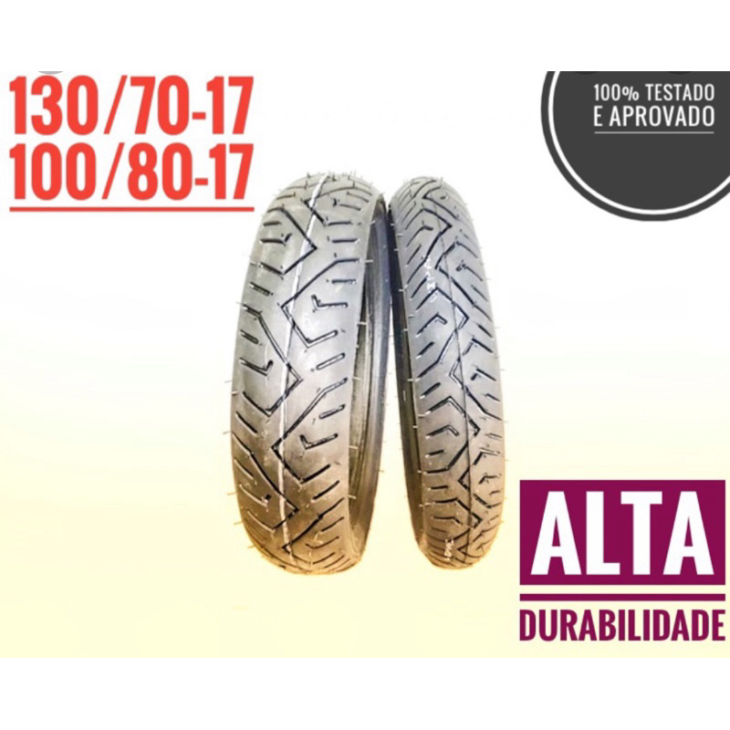 Par Pneu 130/70-17 100/80-17 Twister Fazer 250 CB 300 CB300 Ninja Comet Dianteiro e Traseiro  Ecológico AM em Oferta na Shopee
