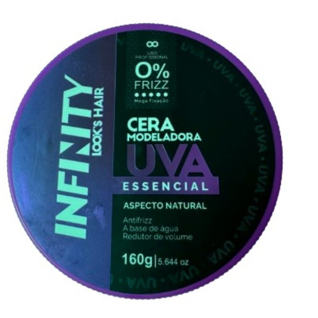 Pomada Cera Modeladora De Uva Infinity Antifrizz Profissional 160g