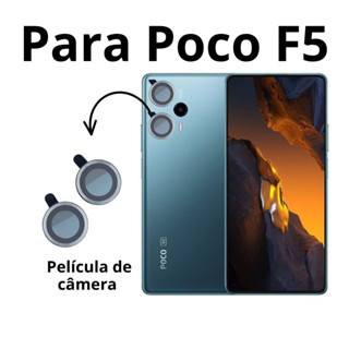 Pelicula Camera Traseira Xiaomi METÁLICA Poco F5 em Vidro 3D Anti-Impacto Protetora Top