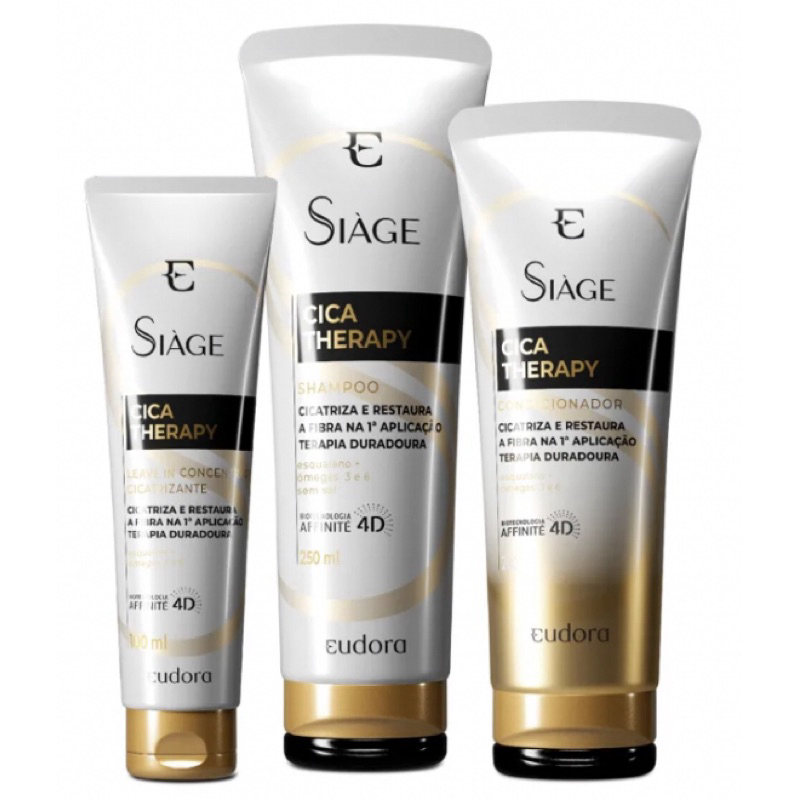 Siàge Cica-Therapy: Shampoo 250ml e Condicionador 200ml + Leave-In 100ml