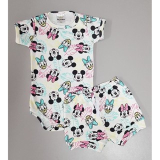 Conjunto Body com short Estampado de Personagens 100% algodão