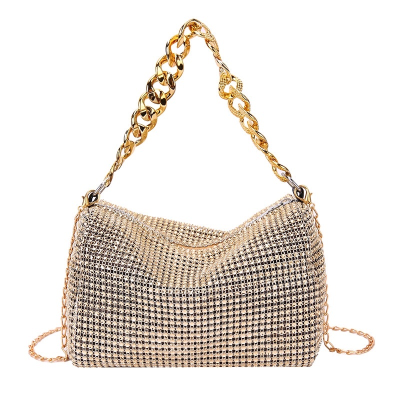 Crazy Bag  nova bolsa feminina bolsa de ombro coreana tendência da moda bolsa carteiro de diamante brilhante  bolsa de em Oferta na Shopee