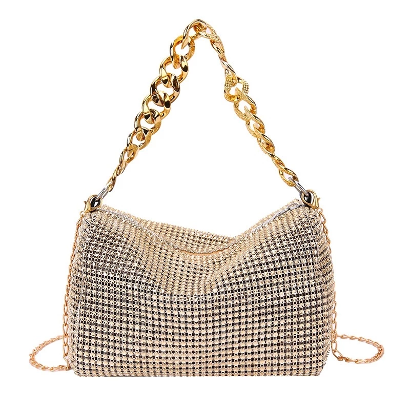 Crazy Bag nova bolsa feminina bolsa de ombro coreana tendência da moda bolsa carteiro de diamante brilhante de — imagem 1