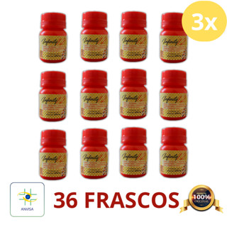 Kit Com 36 Infinit 12 Original Vermelho - 12 Cápsulas - Suplemento Alimentar - Saúde