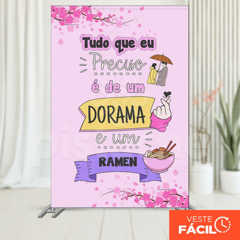 Painel Festa Retangular Decoração Dorama Vertical Sublimado Tecido 1,50x2,20m em Oferta na Shopee