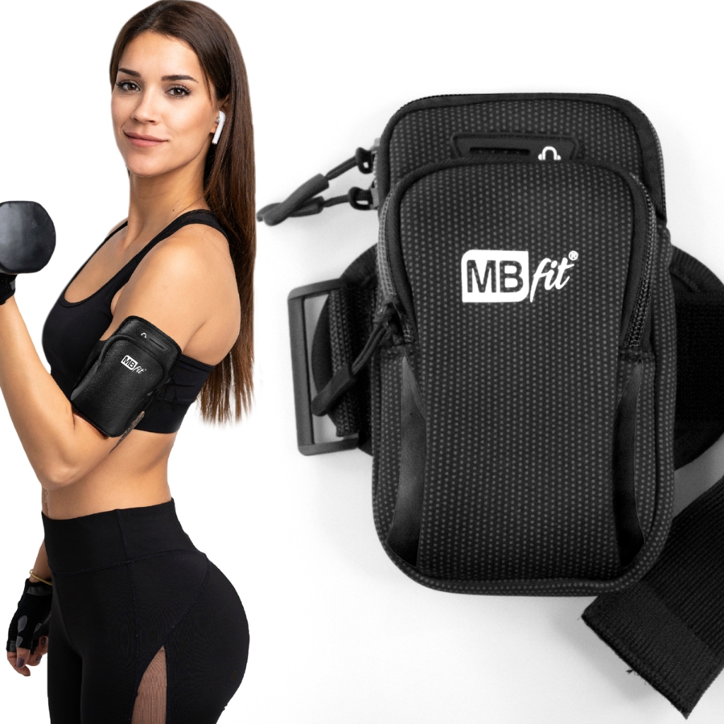 Braçadeira Suporte Ajustável Universal Celular Smartphone Impermeável Corrida Treino Academia Fone