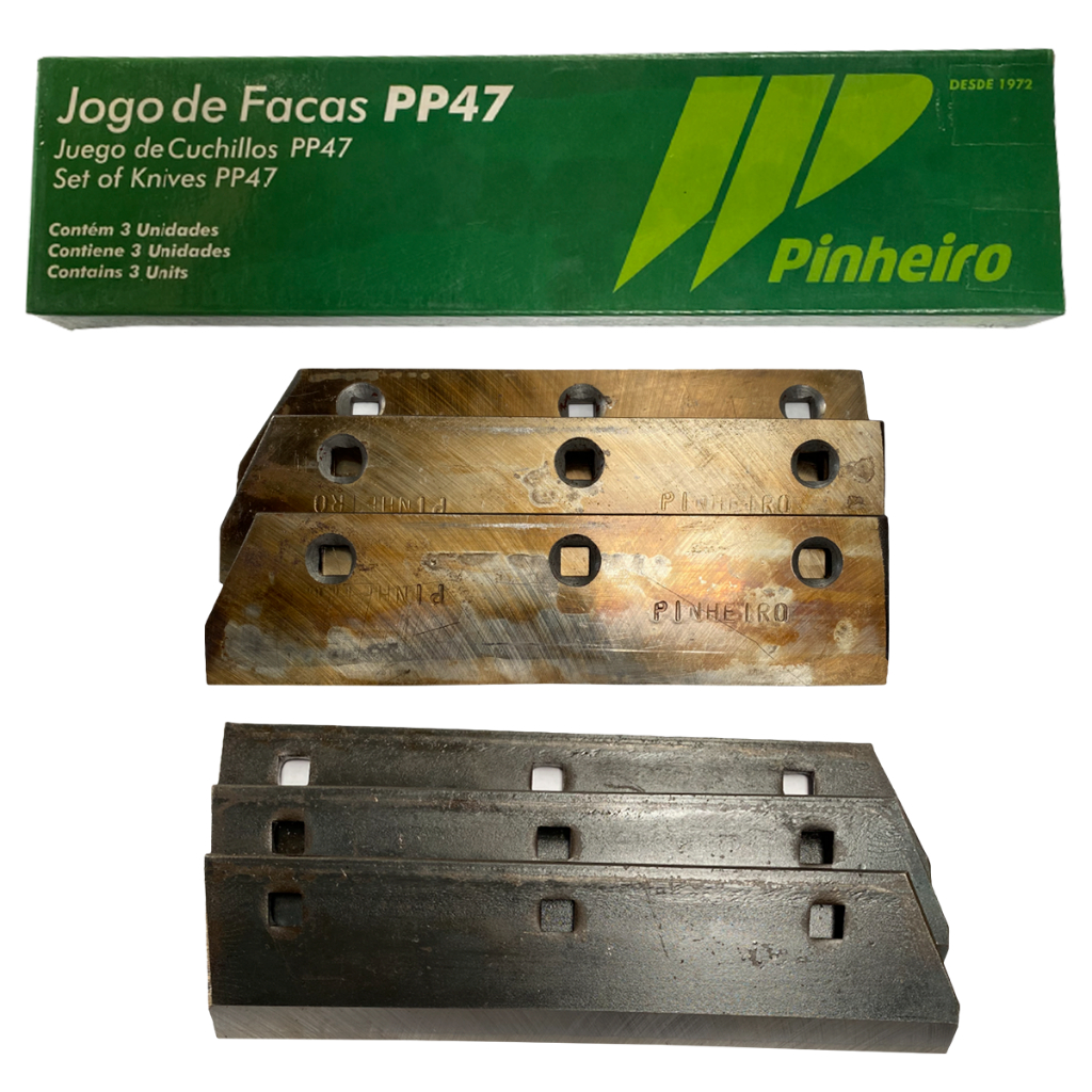 Jogo 3 Facas Pinheiro Picadeira ( Ensiladeira) Pp47 Original