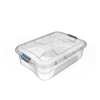 Caixa Organizadora Transparente 10 Litros Com Trava Uninjet em Oferta na Shopee