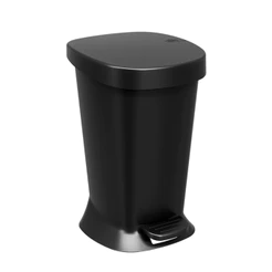 Lixeira Com Pedal - Coza Square 5 Litros Preto