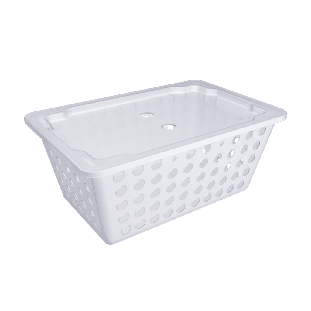 Cesta Organizadora Com Tampa Coza One 4,4 Litros Natural - Home & Living