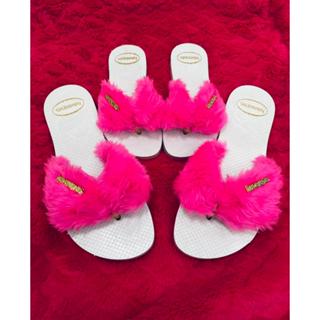 chinelo slide pelúcia femininas