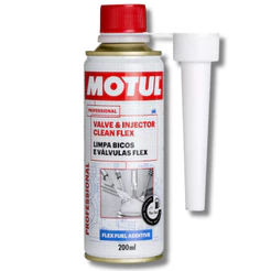 aditivo limpeza de valvulas bicos carro Flex motul valve injector clean flex