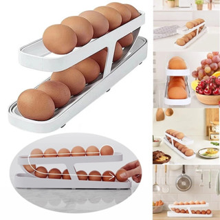 Dispenser Automático De Ovos 2 Andares Para Refrigerador Bancada Organizador de Cozinha em Oferta na Shopee