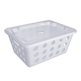 Cesta Organizadora Com Tampa Coza One 1,2 Litros Natural