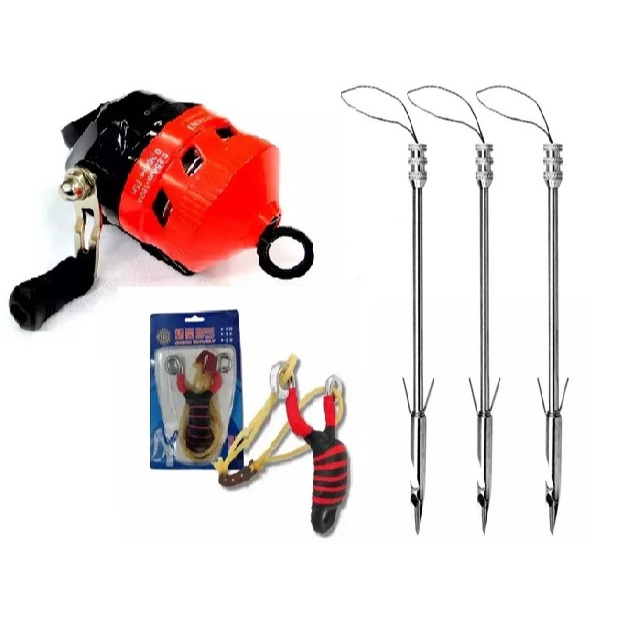 Pescaria Carretilha Spincast Ottoni Alarme Sonoro + 3 Flecha + Estilingue