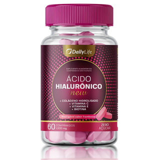 Ácido Hialurônico Com Colágeno Hidrolisado Vitamina C Vitamina & Biotina Combate Rugas Previne Manchas Acne Hidrata Pele Sem Açúcar